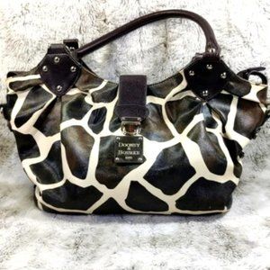 Dooney & Bourke Giraffe Print Shoulder Bag Tote HandBag Wallet Set